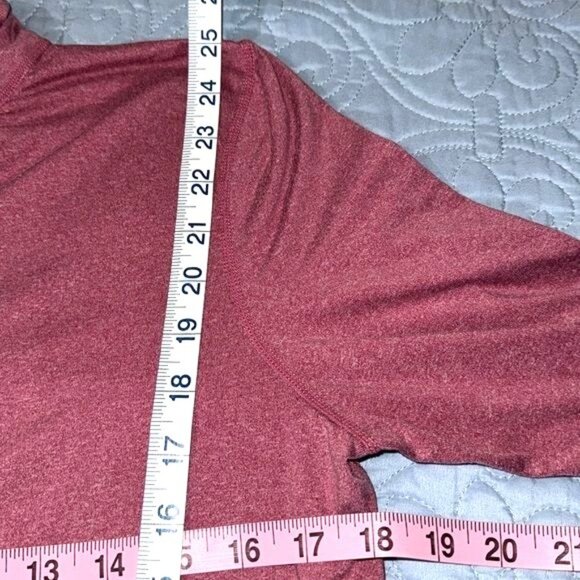 Nomis Womens XL Long Sleeve Maroon Zip-Up Pullover - Picture 7 of 7